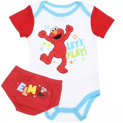 Baby Boy Elmo Clothing 0-3 Mos Sesame Street Elmo Summer Baby Boy Clothes • $16