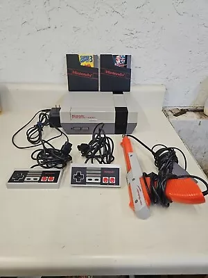 Nintendo NES 001 Console Complete W/ Cords Controller GUN & Games. GH3 • $100