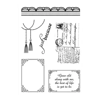 Ultimate Crafts Clear Stamp Set - Magnolia Lane Vintage Frame Border Lace • £7.43