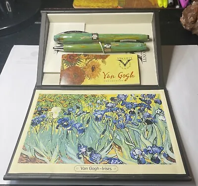 Visconti Van Gogh Iris Fountain Pen + Ballpoint + 3 Pen Leather Case + Orig. Box • $436