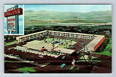 $9.99 • Buy Las Cruces NM- New Mexico Palms Motor Hotel Aerial Scenic View Vintage Postcard