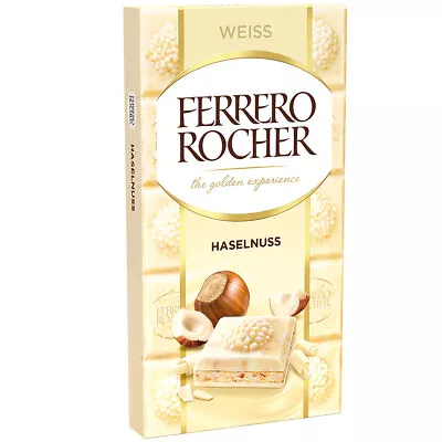 Ferrero Rocher White Chocolate With Hazelnuts And Cream 90g • $3.89