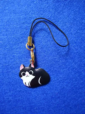 Black & White Cat Kitten Mobile Handbag Clip On Charm Bag Tag Christmas Gift New • £3.50