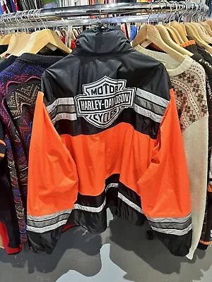 Harley Davidson Motorcycle Riding Gear 3M Stripe Orange Hi Vi Windbreaker NWT • $149.99