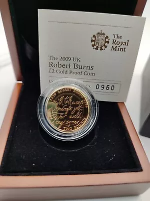 ROYAL MINT 2009 COIN 22ct GOLD PROOF 2009 ROBERT BURNS £2 ROYAL MINT  • £1085.95