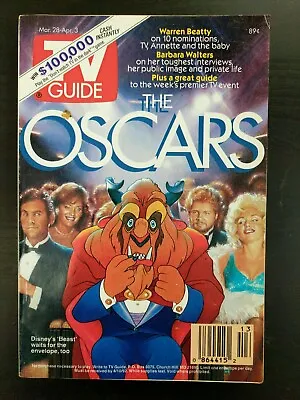 $9.99 • Buy Tv Guide Magazine The Oscars Beauty And The Beast March 28-Apr 3 1992 