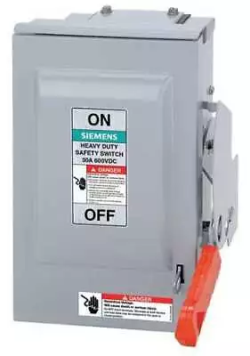 Siemens Hnf361rpv Nonfusible Solar Safety Disconnect Switch 30 A 600V Ac/Dc • $293.99