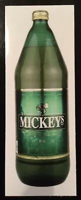 LARGE Mickey’s Bee Malt Liquor Beer Bottle Brewery Sticker 40oz Classic OE • $5