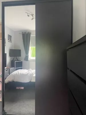 £10 • Buy Ikea Pax Wardrobe Sliding Doors Black/mirror