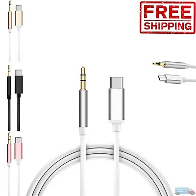 $3.99 • Buy Type C To Aux Cable USB Type-C Male To 3.5mm Cord Car AUX Audio Adapter Music