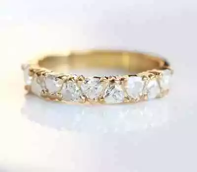 2 Ct Trillion Cut Lab Created Diamond 14K Yellow Gold Plated Womens Wedding Band • $83.99