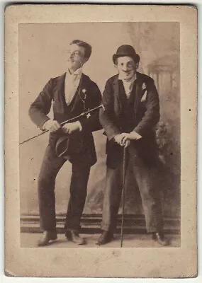 UNUSUAL 1890s CDV Two Gentlemen With Monocle • $24.95