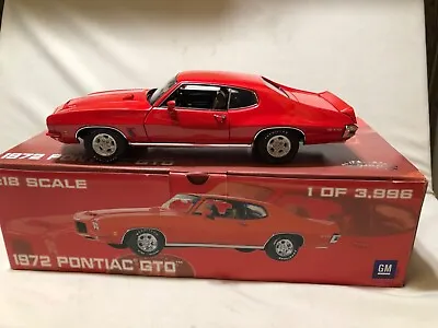 Gto Red Big Box 1972 Pontiac 455 Ho Ram Air Hard Top  1-18 Diecast Gmp  #8043 • $189.99