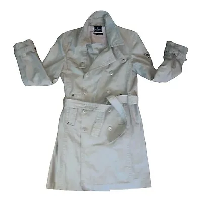 🔥 Men's Marc Ecko No. 72 Times Square Cut & Sew 100% Cotton Trench Coat SZ M🔥 • $34.97