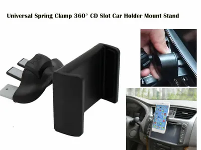 360 Spring Clamp Car Phone Holder CD Slot Mount Stand For IPhone 11 12 X  S20 • $15