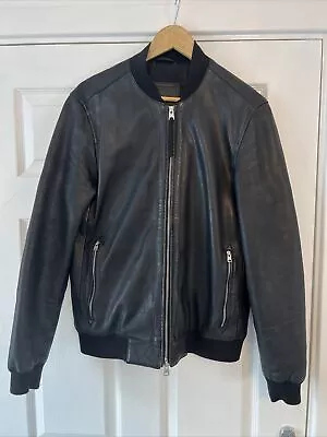 Allsaints Men’s Leather Jacket Size Medium • £85