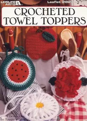 Leisure Arts Crocheted Towel Toppers 9 Designs Vtg 1996 • $4.99
