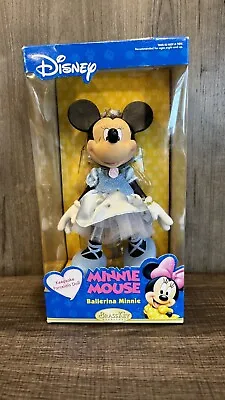 DISNEY MINNIE MOUSE Ballerina BRASS KEY Porcelain Collectible Doll - New 2004 • $20