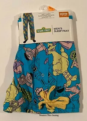 Men's Sesame Street Characters Lounge Sleep Pants Medium M 32-34 NEW • $12.99