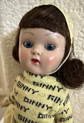 Cute Vintage 1950s Vogue Ginny Straight Leg Walker Doll W/ Painted Lashes 8  • $110