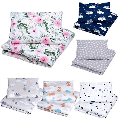 £15.99 • Buy 2 Piece Baby Bedding Set Cot Bed Junior Bed Toddler Duvet Cover + Pillowcase New