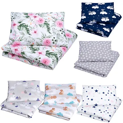 2 Piece Baby Bedding Set Cot Bed Junior Bed Toddler Duvet Cover + Pillowcase New • £12.88