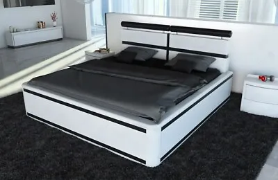 Upholstered Bed Venedig Bedstead LED Designerbett Double 160 180 200 220 • £1676.64