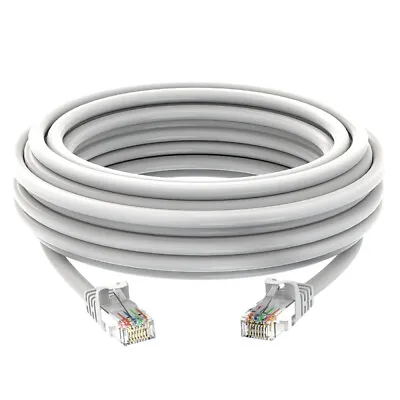 60FT Cat6 PoE IP Camera NVR Ethernet Cable Outdoor/Indoor RJ45 Jacks Cord Wire • $14.99