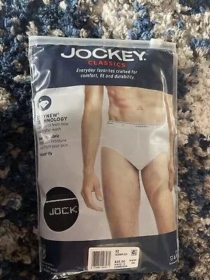 Jockey Classics Cotton Low-Rise Brief 4-Pack White Size 32 – NEW Briefs • $13.95