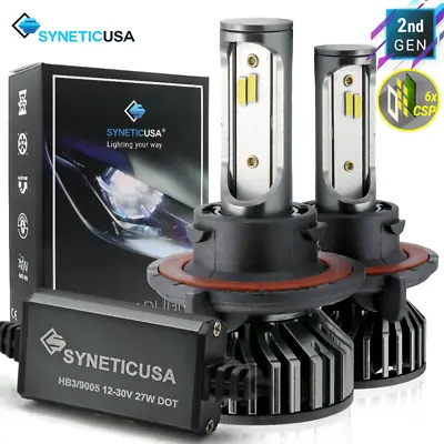 Syneticusa 9008 H13 LED Headlight Bulbs CSP Conversion Kit Hi-Low 6000K White • $31.41
