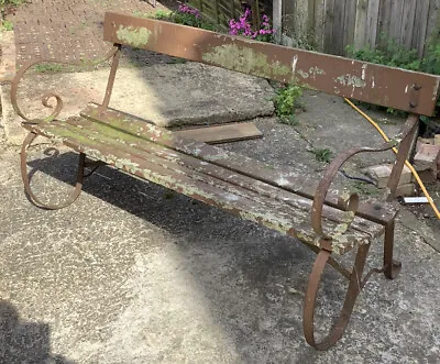 £175 • Buy Antique Victorian Garden Bench Wrought Iron With Character￼ Or Re-Ferb Project