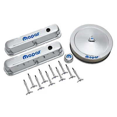 Proform For Engine Dress-Up Kit Chrome W/Blue MOPAR Logo Fits Small Block (LA) • $265.28