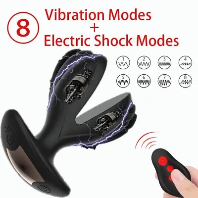 Electric Anal Butt Plug Vibrator Shock Prostate Massager Dildo Sex Toys For Men • $23.74