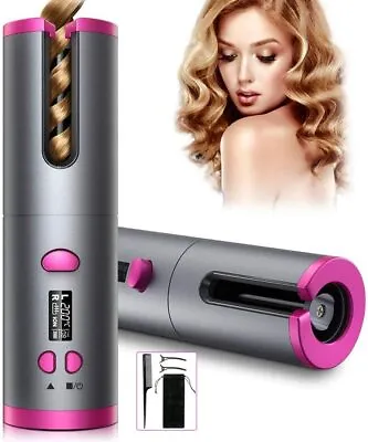 £22.39 • Buy Rechargeable LCD Display Hair Curler Cordless Auto Rotating Waver Curling Iron