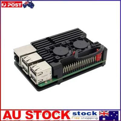 $16.99 • Buy For Raspberry Pi 3 Model B B+ Aluminum Case Shell With Dual Cooling Fan