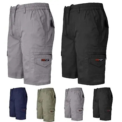 Mens Shorts Polycotton Cargo Combat  Pants Summer Holiday Beach Casual Wear • £16.99