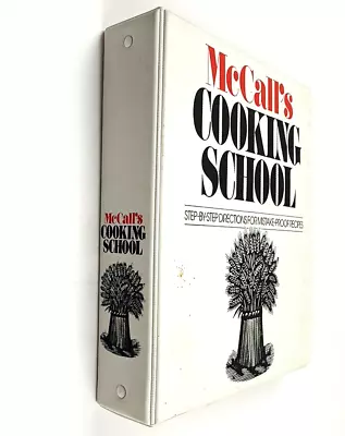 Vintage 1986 McCall's Cooking School BOOK 1 Step-By-Step Recipe Cookbook Binder • $11.38