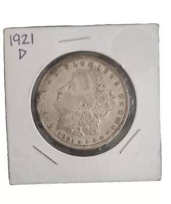 1921-D Morgan Silver Dollar - Last Year Issue 90% • $35