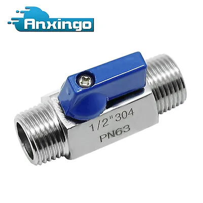 Mini 1/2''   Ball Valve NPT Thread Male Heavy Duty Stainless Steel US Stock • $9.60