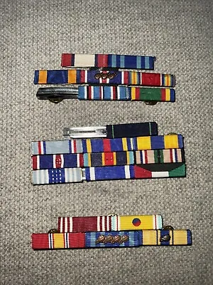 US Military Ribbon Bar Lot USAF Overseas Tour Army Distinguished Korean War Vtg • $23.99