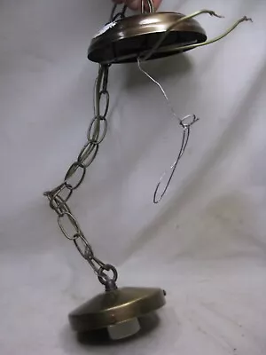 $17.60 • Buy Vintage Ceiling Lamp Hanging Chain Swag Metal Electric Fixture USA Made Light