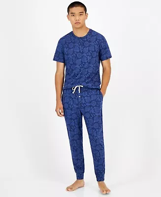 Sun + Stone Men's Bandanaprint Pajama Joggers  Navy Medium • $6.30