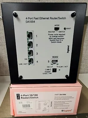 Legrand Onq Da1004 4 Port Ethernet Router Switch • $80