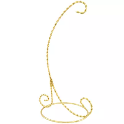 9.75  Scroll Twist Brass Ornament Stand Metal Hanging Christmas Decoration Gift • $22.86