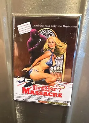 MARDI GRAS MASSACRE 1970s Horror Movie Poster MAGNET 2x3  Refrigerator Locker • $6.25