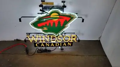 Minnesota Wild Windsor Canadian Hockey 17 X14  Neon Light Sign Lamp Beer Decor • $120.49