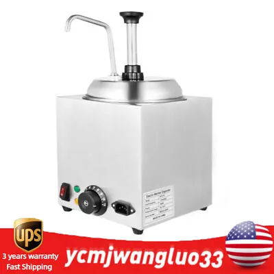 2.6 Qt Nacho Cheese Dispenser Electric Warmer Pump Hot Fudge Melter Tank 800W • $161.50