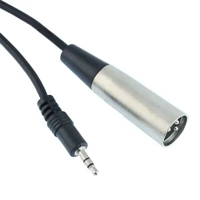 1m 3.5mm Stereo Jack Plug To Male XLR Audio Cable Lead • £3.59