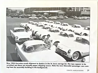 New 1954 Corvettes Await Shipment To Dealers In St Louis Storage Lot • $6.88