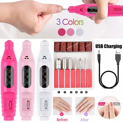 Electric Nail Drill Machine Manicure Pedicure Drill Set Nail Polish Remover Care • $6.50